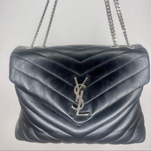 Black Medium Ysl Lou Lou Bag